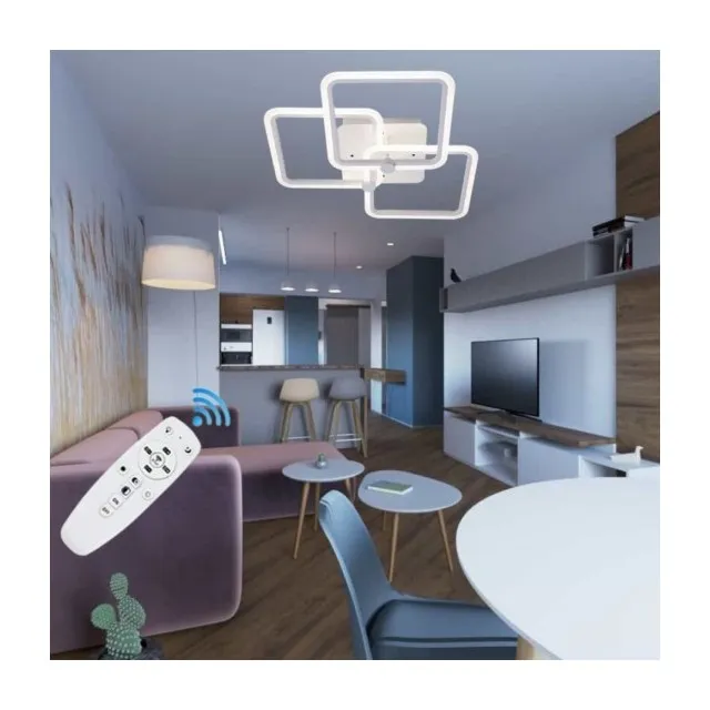 Lustra Led 80W 3 Brate Cu Telecomanda - 1