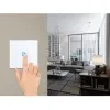 Intrerupator Touch Simplu Alb Cu Fata Din Sticla - 3