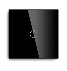 Intrerupator Touch Cap Scara Negru Cu Fata Din Sticla