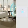 Intrerupator Touch Simplu Wi-Fi Alb Cu Fata Din Sticla - 2