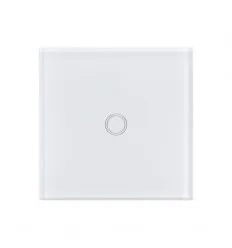 Intrerupator Touch Simplu Alb Sticla Cu Telecomanda RF