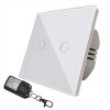Intrerupator Touch Dublu Alb Sticla Cu Telecomanda RF  1