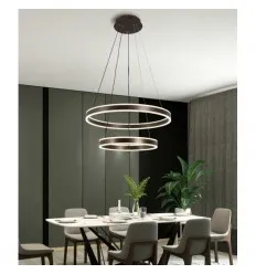 Lustra Led Ajustabila 165W Cafenie Cu Telecomanda IR
