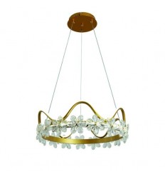 Lustra Led Ajustabila 95W Aurie Flower Cu Telecomanda IR