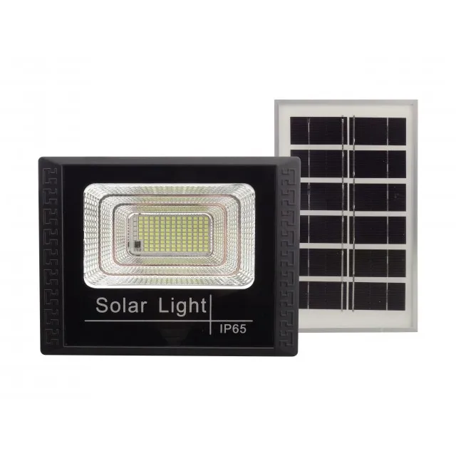 Proiector Led 25W Cu Panou Solar Si Telecomanda Ir  1
