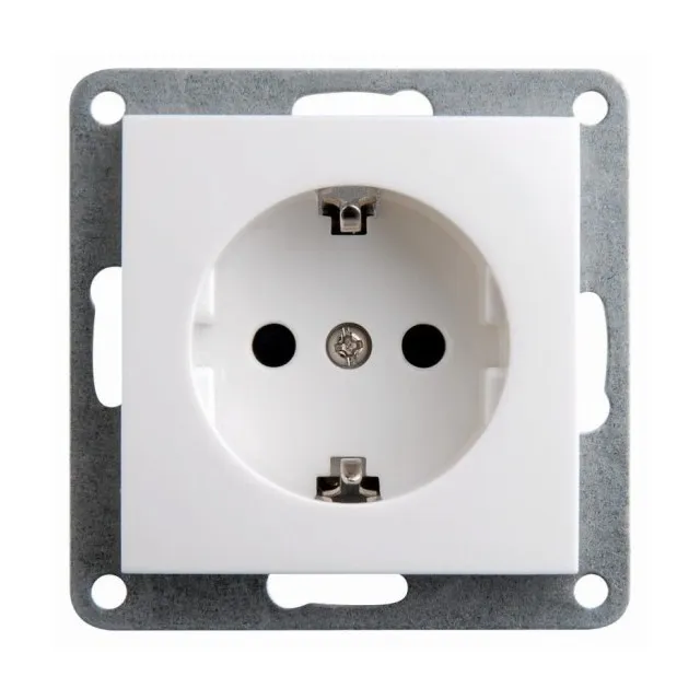 Priza Simpla Alba 2P+E Spin Top - 1