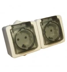 Priza Dubla Ip54 Spin Top