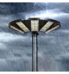 Pachet Lampa Solara Led 400W Cu Telecomanda + Stalp De 3M