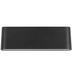 Aplica Led Exterior Neagra 24W IP65 Slim Iluminat Sus Jos Alb Cald