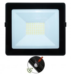 Proiector Led Negru 50W 4000K Cu Fotocelula Senzor Crepuscular