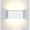 Aplica Led Exterior Alba 24W IP65 Slim Iluminat Sus Jos Alb Cald - 2
