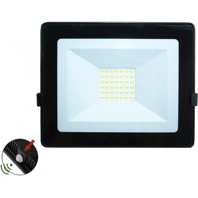 Proiector Led Negru 30W 4000K Cu Fotocelula Senzor Crepuscular  1