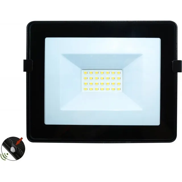 Proiector Led Negru 20W 4000K Cu Fotocelula Senzor Crepuscular - 1