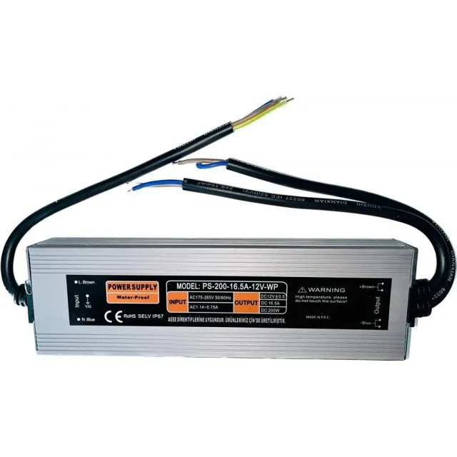 Sursa Alimentare Banda Led 12V 200W Ip67 - 1
