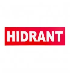 Autocolant Rosu Hidrant Alb 310 x 90mm