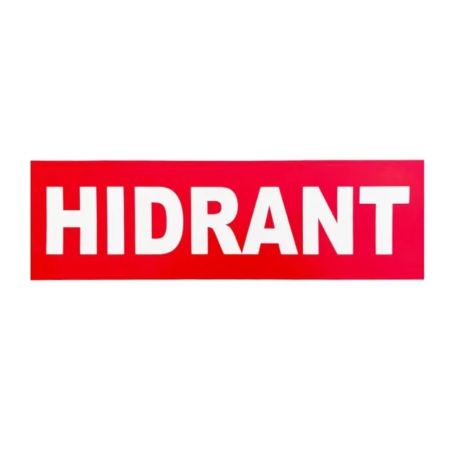 Autocolant Rosu Hidrant Alb 310 x 90mm - 1