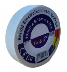 Banda Izolatoare Ignifuga Alba 19x0.15mm 20m