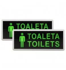 Lampa Iluminat Emergenta Toaleta Toilets Barbati Cu Doua Fete