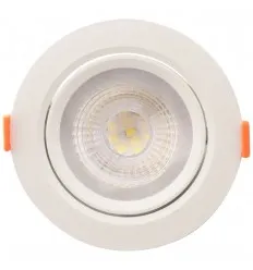Spot Led Rotund Reglabil 9W Plastic Alb Rece/Alb Natural