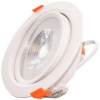 Spot Led Rotund Reglabil 12W Plastic Alb Rece/Alb Natural  2