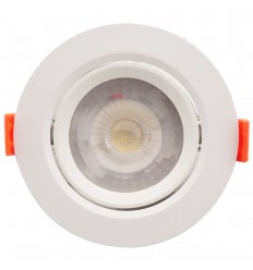 Spot Led Rotund Reglabil 7W Plastic Alb Rece/Alb Natural