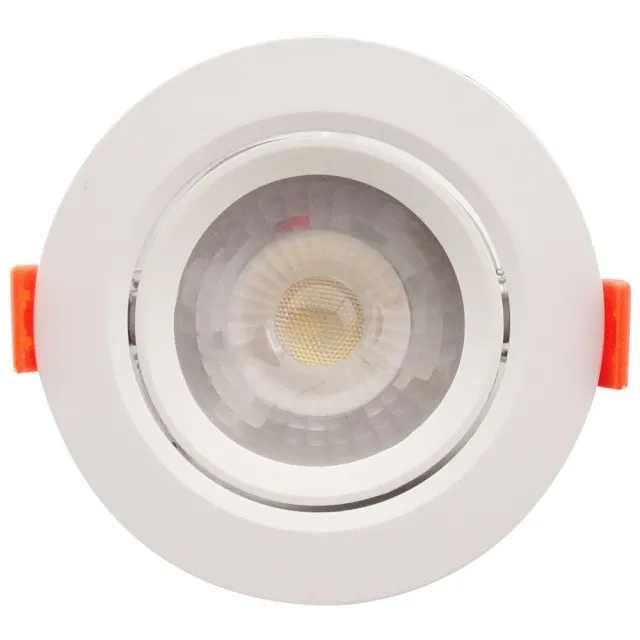 Spot Led Rotund Reglabil 7W Plastic Alb Rece/Alb Natural  1