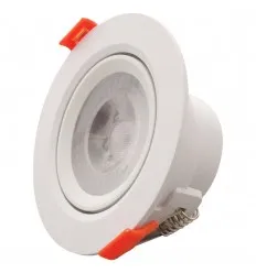 Spot Led Rotund Reglabil 7W Plastic Alb Rece/Alb Natural