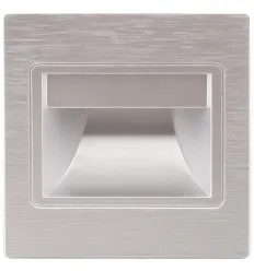 Spot Led 1W Incastrabil Argintiu Pentru Perete / Scara Alb Cald
