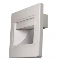 Spot Led 1W Incastrabil Argintiu Pentru Perete / Scara Alb Cald