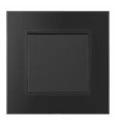 Intrerupator Simplu Cu Rama Din Sticla Neagra SPN