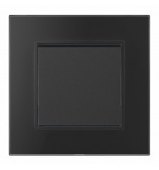 Intrerupator Cap Cruce Cu Rama Din Sticla Neagra SPN