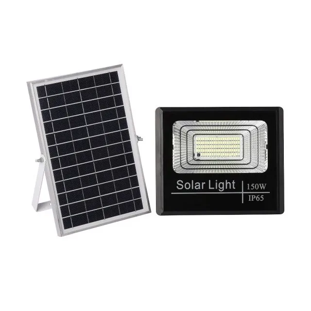 Proiector Led 150W Cu Panou Solar Monocristalin Si Telecomanda Ir  1