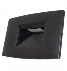 Spot Led 2W Incastrabil Negru Pentru Perete / Scara IP65 Alb Natural