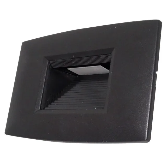 Spot Led 2W Incastrabil Negru Pentru Perete / Scara IP65 Alb Natural - 1