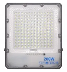 Proiector LED Solar 200W IP66 Alb Rece Cu Telecomanda
