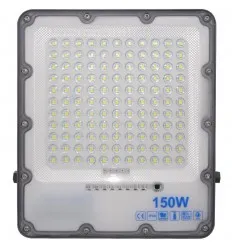 Proiector LED Solar 150W IP66 Alb Rece Cu Telecomanda