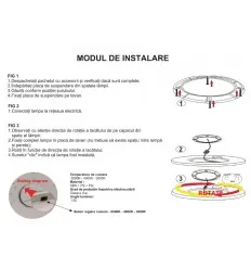 Plafoniera Led 40W Rama Alba 4000 Lumeni 3 in 1