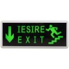 Lampa Iesire Exit Led Sageata Jos Trepte Scara - 2 Fete  2
