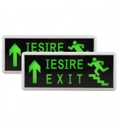 Lampa Iesire Exit Led Sageata Sus Trepte Scara - 2 Fete