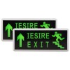 Lampa Iesire Exit Led Sageata Sus Trepte Scara - 2 Fete  1