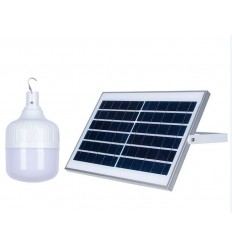 Bec Led 100W Cu Panou Solar Si Telecomanda