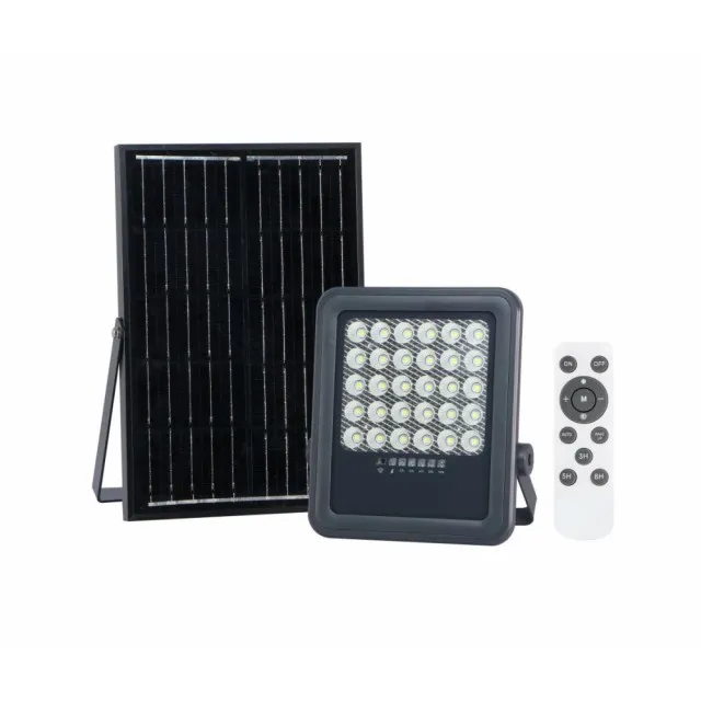 Proiector LED Solar SMD 100W IP65 Alb Rece Cu Telecomanda - 1