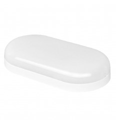 Aplica Led Bat 8W Ovala Alba Ip65 Alb Rece