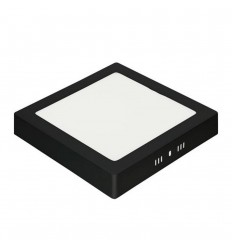 Aplica Led 18W Neagra Patrata Alb Rece