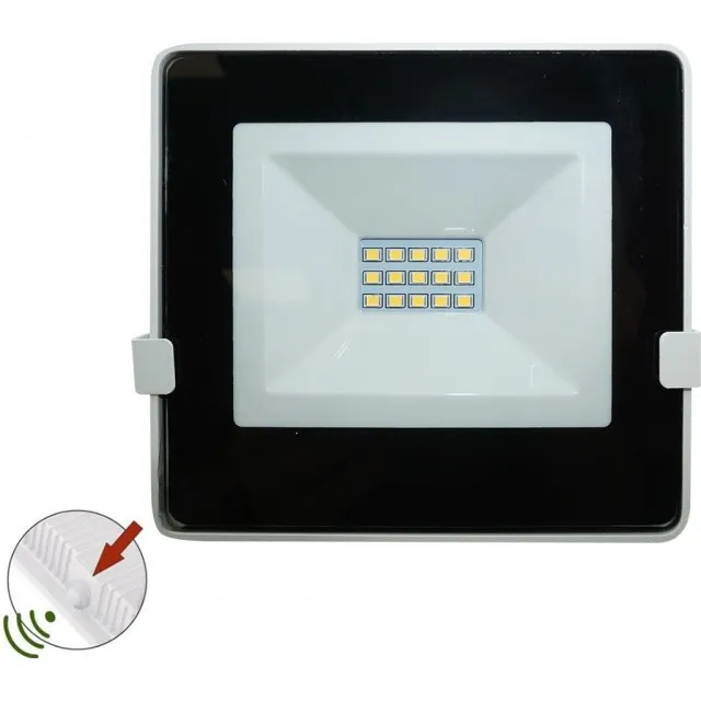 Proiector Led Negru 10W 4000K Cu Fotocelula Senzor Crepuscular  1