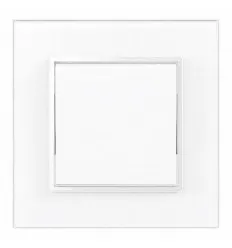 Intrerupator Cap Scara Cu Rama Din Sticla Alba SPN