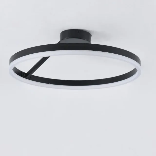 Lustra Led 40W Neagra Cu Telecomanda - 1