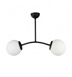 Lustra 2xE27 Neagra Glob