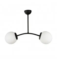 Lustra 2xE27 Neagra Glob