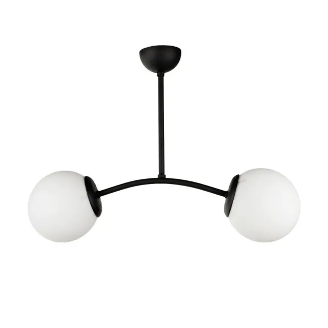 Lustra 2xE27 Neagra Glob - 1